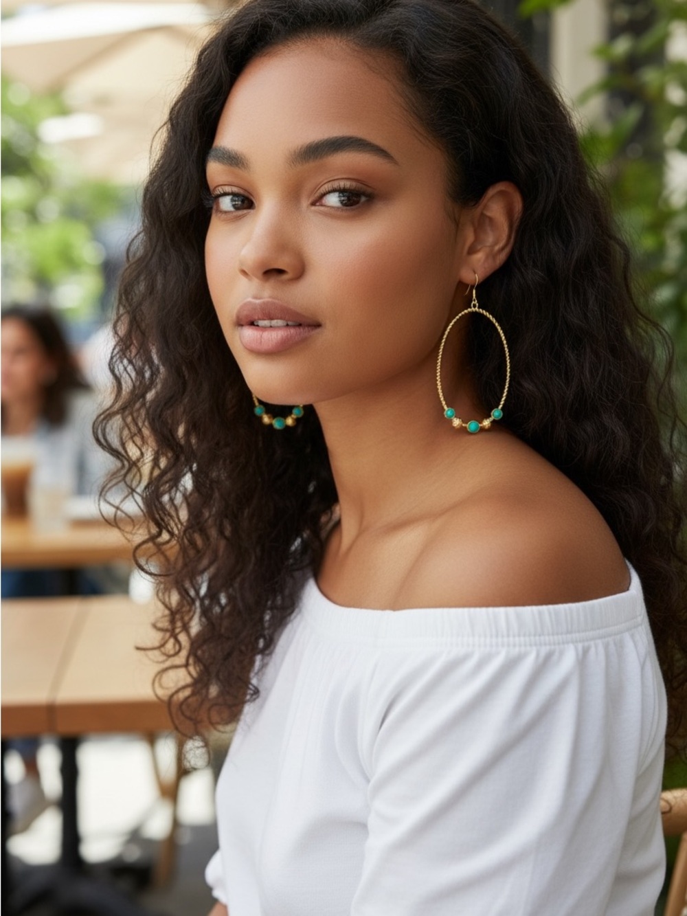 Plunder Gold and Turquoise Earrings